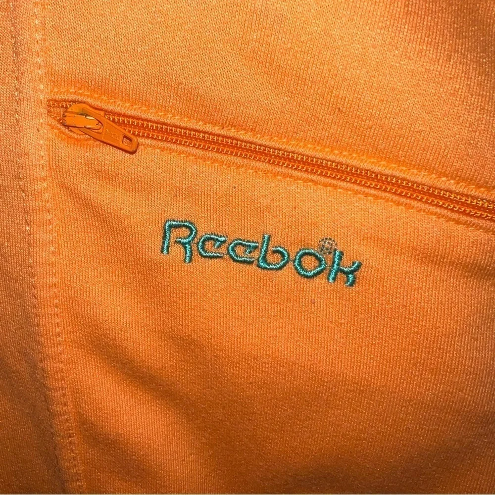 Reebok Sport Vintage Orange Zipper Sweatshirt Jacket Size Medium